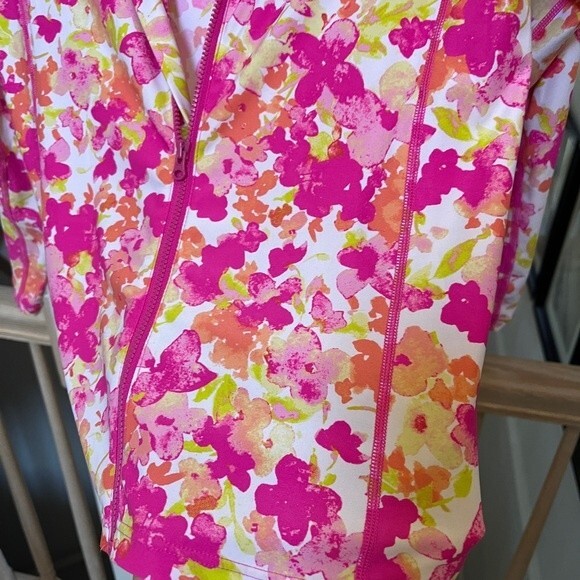 Coolibar Full Zip Floral Print Rashguard M - Picture 6 of 7